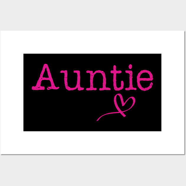 Auntie heart Love Auntie Gift Wall Art by Oska Like